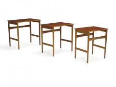 Hans Wegner Hans Wegner Teak and Oak Danish Nesting Side Tables - 882095