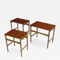 Hans Wegner Hans Wegner Teak and Oak Danish Nesting Side Tables - 882589