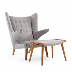 Hans Wegner Hans Wegner for AP Stolen AP19 Mid Century Papa Bear Chair and Ottoman - 4306906