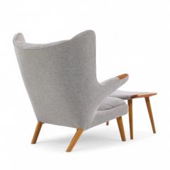 Hans Wegner Hans Wegner for AP Stolen AP19 Mid Century Papa Bear Chair and Ottoman - 4306913