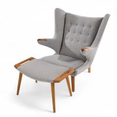 Hans Wegner Hans Wegner for AP Stolen AP19 Mid Century Papa Bear Chair and Ottoman - 4306915