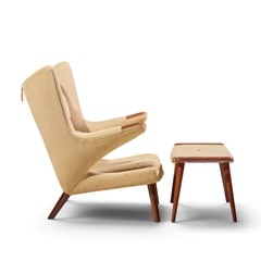 Hans Wegner Hans Wegner for AP Stolen AP19 Mid Century Papa Bear Chair and Ottoman Pair - 4741098