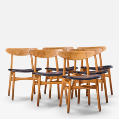 Hans Wegner Hans Wegner for Carl Hansen CH30 Danish Teak and Oak Dining Chairs Set of 6 - 4776716