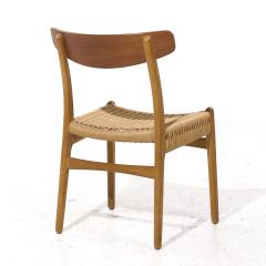 Hans Wegner Hans Wegner for Carl Hansen Son CH23 Danish Teak and Oak Dining Chairs Pair - 4125659