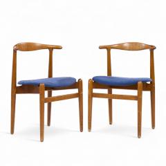 Hans Wegner Hans Wegner for Fritz Hansen Model 708 Danish Teak Dining Chairs Pair - 4422335