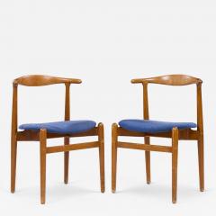Hans Wegner Hans Wegner for Fritz Hansen Model 708 Danish Teak Dining Chairs Pair - 4426637