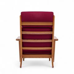 Hans Wegner Hans Wegner for Getama GE 290 Danish High Back Lounge Chairs Pair with Ottoman - 4302758