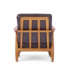 Hans Wegner Hans Wegner for Getama GE 290 Teak High Back Lounge Chairs Pair with Ottoman - 4740400