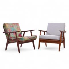 Hans Wegner Hans Wegner for Getama GE270 Mid Century Teak Lounge Chairs Pair - 4356701