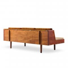 Hans Wegner Hans Wegner for Getama GE6 Mid Century Danish Teak and Cane Daybed Sofa - 4532397