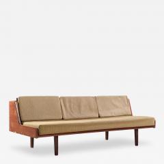 Hans Wegner Hans Wegner for Getama GE6 Mid Century Danish Teak and Cane Daybed Sofa - 4532531