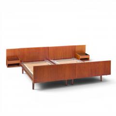 Hans Wegner Hans Wegner for Getama Mid Century Danish Teak King Platform Bed with Nightstand - 4634948