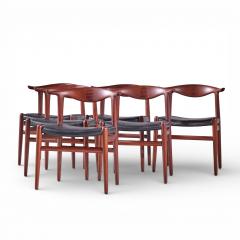 Hans Wegner Hans Wegner for Johannes Hansen Danish Cow Horn Dining Chairs Set of 6 - 4465167