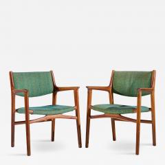 Hans Wegner Hans Wegner for Johannes Hansen JH515 Danish Teak Occasional Chairs Pair - 4414153