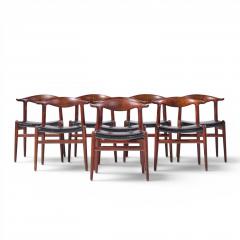 Hans Wegner Hans Wegner for Johannes Hansen Mid Century Cow Horn Dining Chairs Set of 8 - 4638063