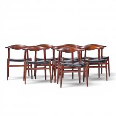 Hans Wegner Hans Wegner for Johannes Hansen Mid Century Cow Horn Dining Chairs Set of 8 - 4638799