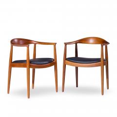Hans Wegner Hans Wegner for Johannes Hansen Mid Century Danish Teak The Chair Pair - 4485824