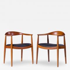 Hans Wegner Hans Wegner for Johannes Hansen Mid Century Danish Teak The Chair Pair - 4490916