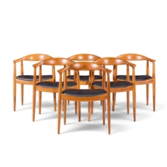 Hans Wegner Hans Wegner for Johannes Hansen Mid Century Danish Teak The Chair Set of 6 - 4793242