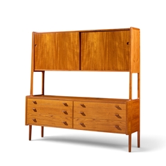 Hans Wegner Hans Wegner for Ry M bler Mid Century Danish Teak Credenza and Hutch - 4733864
