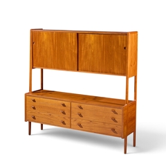Hans Wegner Hans Wegner for Ry M bler Mid Century Danish Teak Credenza and Hutch - 4733872