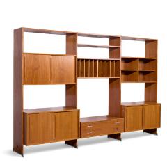 Hans Wegner Hans Wegner for Ry Mobler RY 100 Mid Century Danish Teak 3 Bay Modular Wall Unit - 4226448