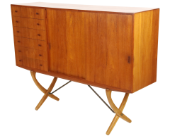Hans Wegner Impressive Scandinavian Modern Saber Base Cabinet Designed by Hans Wegner - 3417535