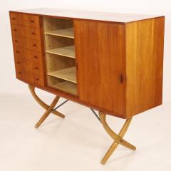 Hans Wegner Impressive Scandinavian Modern Saber Base Cabinet Designed by Hans Wegner - 3417539