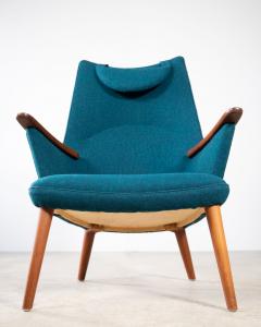 Hans Wegner Mama Bear Lounge Chair for A P Stolen Original Scandinavian Wool - 3006452