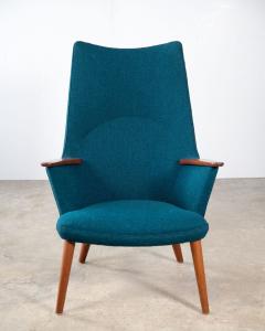 Hans Wegner Mama Bear Lounge Chair for A P Stolen Original Scandinavian Wool - 3006455