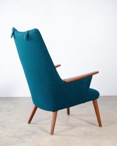 Hans Wegner Mama Bear Lounge Chair for A P Stolen Original Scandinavian Wool - 3006458