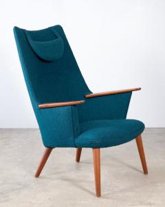 Hans Wegner Mama Bear Lounge Chair for A P Stolen Original Scandinavian Wool - 3006459