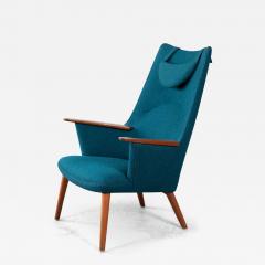 Hans Wegner Mama Bear Lounge Chair for A P Stolen Original Scandinavian Wool - 3008776