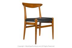 Hans Wegner Mid Century Danish Hans Wegner W2 Teak Chairs Four - 2958935