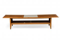 Hans Wegner Mid Century Danish Modern Teak and Cane Low Coffee Table Style of Hans Wegner - 4272946