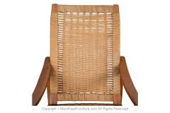 Hans Wegner Mid Century Modern Woven Rocking Chair in the Style of Hans Wegner - 3928563