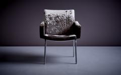 Hans Wegner Newly Upholstered Hans Wegner AP48 Armchair in Cowhide Denmark 1960s - 3235409