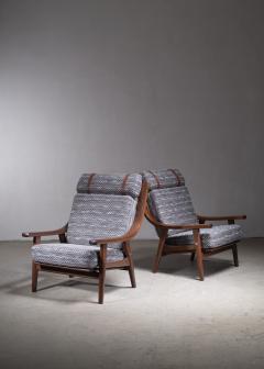 Hans Wegner Pair of Hans Wegner oak lounge chairs - 3022061