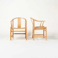 Hans Wegner Pair of Wegner PP66 Chinese Chairs for PP Mobler in Oak and Papercord - 3260912