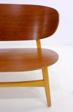 Hans Wegner Rare Danish Modern Shell Settee Designed by Hans Wegner - 308910