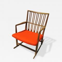 Hans Wegner Rare Early ML 33 Oak Rocking Chair with Carvings by Hans Wegner - 306446