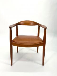 Hans Wegner Round Chair by Hans J Wegner Model JH 503 with Honey leather seats - 3155306