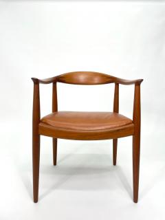 Hans Wegner Round Chair by Hans J Wegner Model JH 503 with Honey leather seats - 3155328