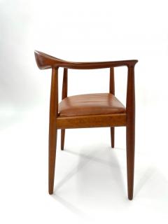 Hans Wegner Round Chair by Hans J Wegner Model JH 503 with Honey leather seats - 3155329
