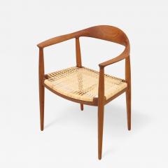 Hans Wegner Scandinavian Modern Teak Cane Occasional Chair Designed by Hans Wegner - 3449684