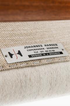 Hans Wegner Set of 12 Armchairs in Wool and Teak by Hans Wegner 1950s - 4530193