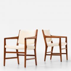 Hans Wegner Set of 12 Armchairs in Wool and Teak by Hans Wegner 1950s - 4532638