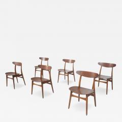Hans Wegner Set of 6 CH30 Dining Chairs by Hans J Wegner for Carl Hansen Son Denmark - 4816496