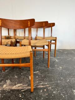 Hans Wegner Set of 6 Hans Wegner CH23 Dining chairs in Teak Oak and Danish Cord - 3604018