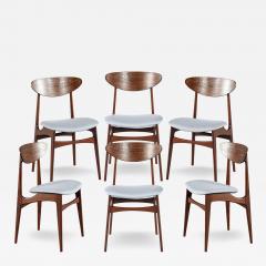 Hans Wegner Set of 6 Mid Century Modern Dining Chairs Hans J Wegner Style 1960 s - 4221949